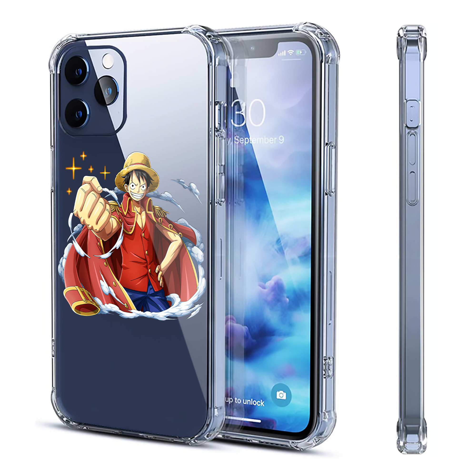 （画像用） ワンピース モンキー・D・ルフィ ONE PIECE Monkey D. Luffy 【iPhone 12シリーズ対応】透明スマホケース（クリアソフトケース）